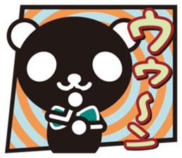 white&black panda American comic style sticker #4390949