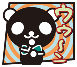 white&black panda American comic style sticker #4390949