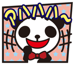 white&black panda American comic style sticker #4390950