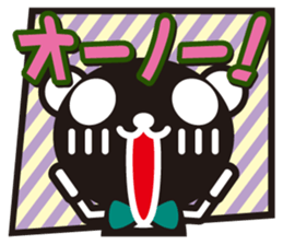 white&black panda American comic style sticker #4390951