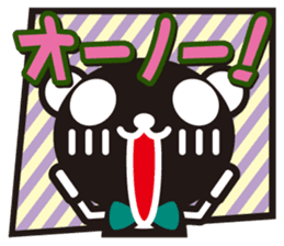 white&black panda American comic style sticker #4390951