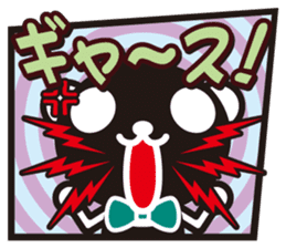 white&black panda American comic style sticker #4390953