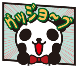 white&black panda American comic style sticker #4390954