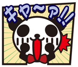 white&black panda American comic style sticker #4390956