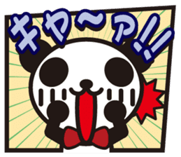 white&black panda American comic style sticker #4390956