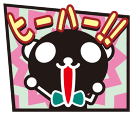 white&black panda American comic style sticker #4390957