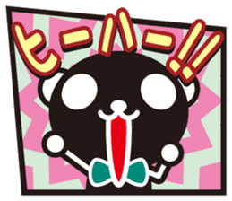 white&black panda American comic style sticker #4390957