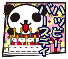 white&black panda American comic style sticker #4390958