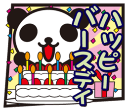 white&black panda American comic style sticker #4390958