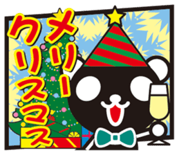 white&black panda American comic style sticker #4390959