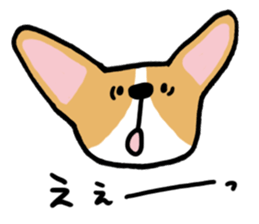 corgi expression sticker #4391444