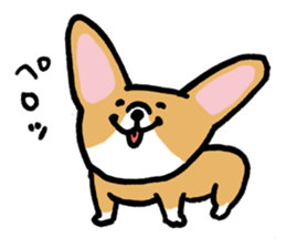 corgi expression sticker #4391454