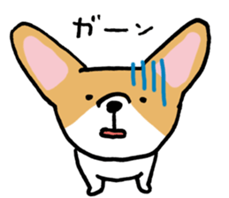 corgi expression sticker #4391464