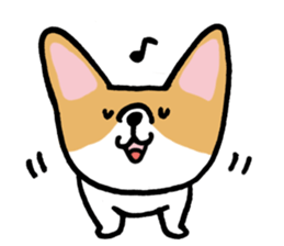 corgi expression sticker #4391469