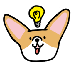 corgi expression sticker #4391473