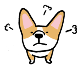 corgi expression sticker #4391474