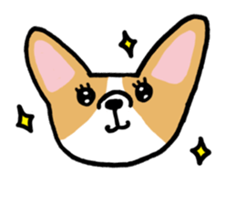 corgi expression sticker #4391476