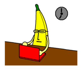 weird banana man sticker #4391597