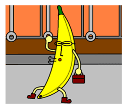 weird banana man sticker #4391598