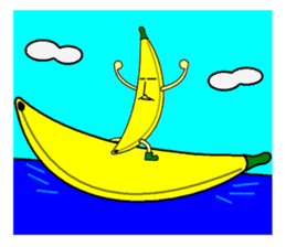 weird banana man sticker #4391599