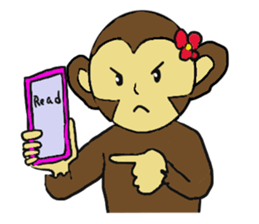 Monkey couple life sticker #4391884