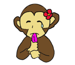 Monkey couple life sticker #4391888