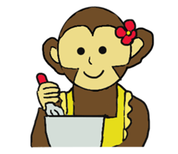 Monkey couple life sticker #4391894
