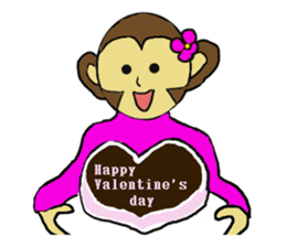 Monkey couple life sticker #4391895