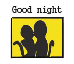 Monkey couple life sticker #4391900