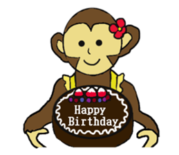 Monkey couple life sticker #4391910