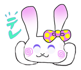 Beleaguered rabbit and cat sticker #4392125