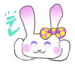 Beleaguered rabbit and cat sticker #4392125