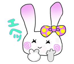 Beleaguered rabbit and cat sticker #4392126