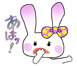 Beleaguered rabbit and cat sticker #4392128