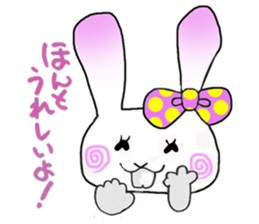 Beleaguered rabbit and cat sticker #4392129