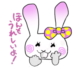 Beleaguered rabbit and cat sticker #4392129