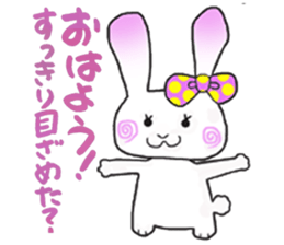 Beleaguered rabbit and cat sticker #4392131