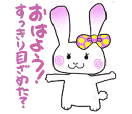 Beleaguered rabbit and cat sticker #4392131