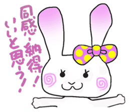 Beleaguered rabbit and cat sticker #4392132