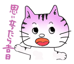 Beleaguered rabbit and cat sticker #4392133