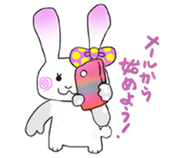 Beleaguered rabbit and cat sticker #4392138
