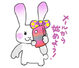 Beleaguered rabbit and cat sticker #4392138