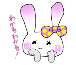 Beleaguered rabbit and cat sticker #4392143