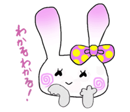 Beleaguered rabbit and cat sticker #4392143