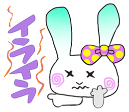 Beleaguered rabbit and cat sticker #4392147