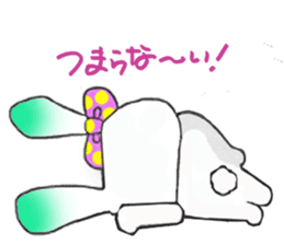 Beleaguered rabbit and cat sticker #4392152