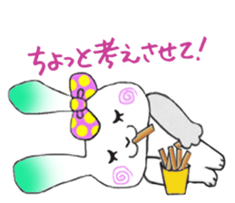 Beleaguered rabbit and cat sticker #4392153