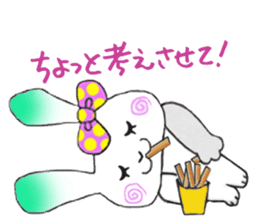 Beleaguered rabbit and cat sticker #4392153