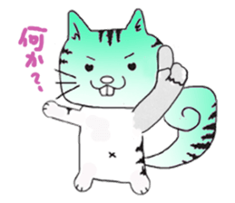 Beleaguered rabbit and cat sticker #4392157