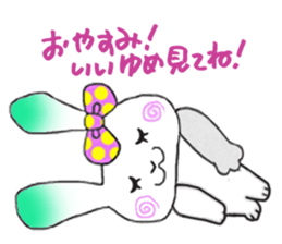 Beleaguered rabbit and cat sticker #4392159